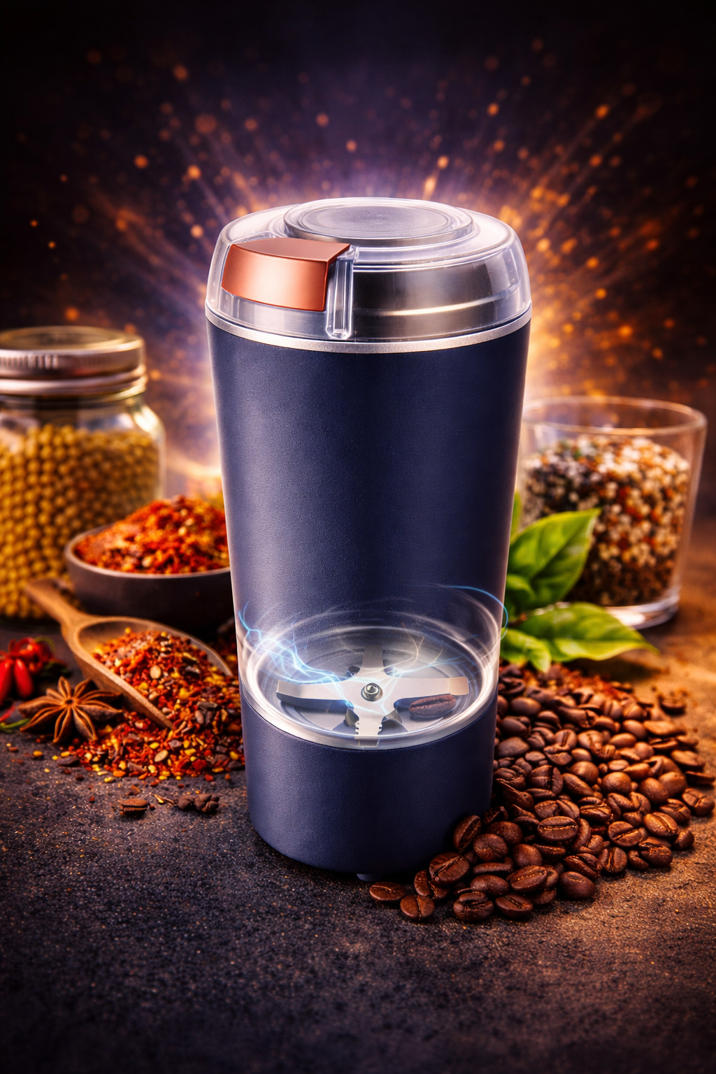 Electric spice and coffee grinder