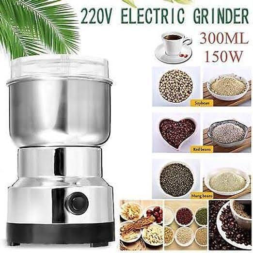 Portable Electric Coffee Grinder with 300ml Stainless Steel Cup | Small Mixer Grinder